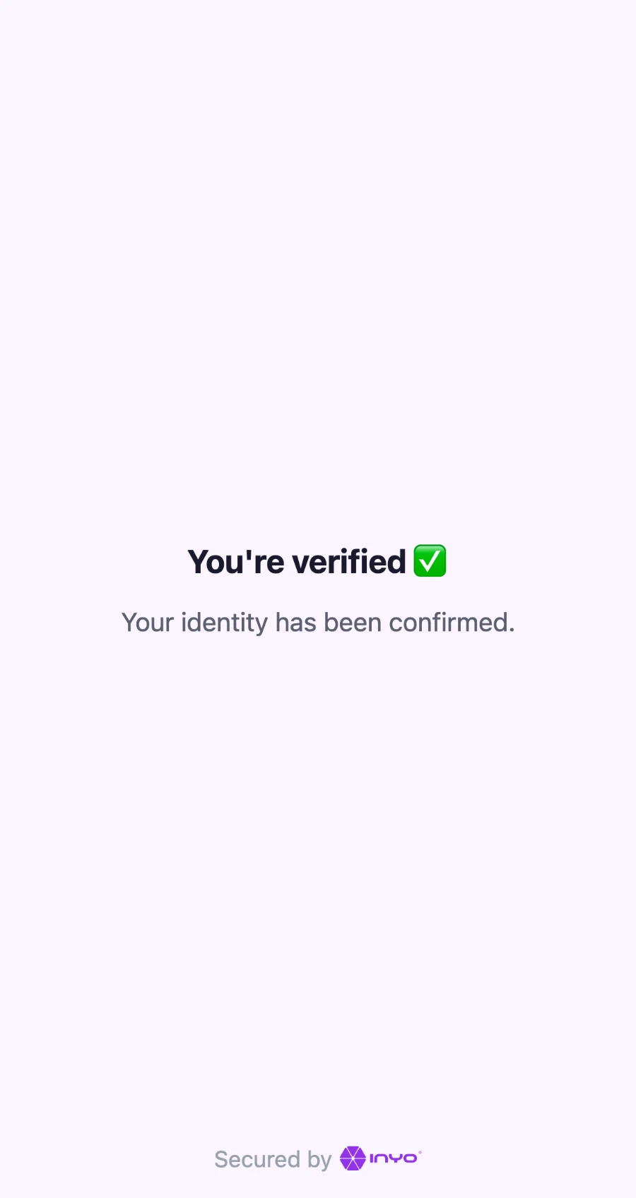 Approved — identity confirmed